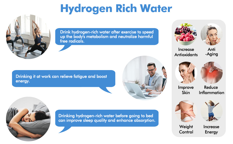 Hydrogen Water Bottle - Hydrogen-Rich Water Ionizer Tumbler